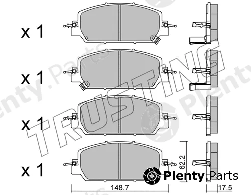 Trusting 1153.0 — Brake Pad Set, disc brake