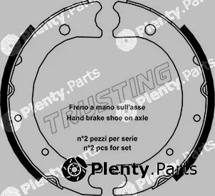 Trusting 115.312 — Brake Shoe Set, parking brake