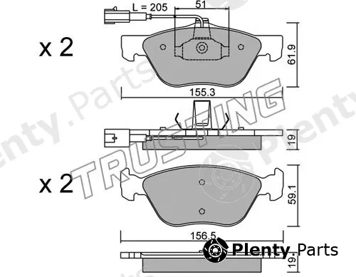 Trusting 085.1 — Brake Pad Set, disc brake