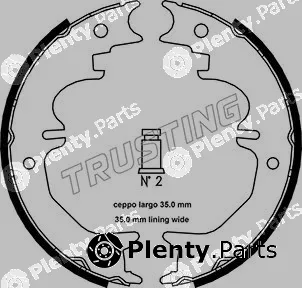 Trusting 115.313 — Brake Shoe Set, parking brake
