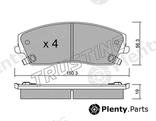 Trusting 732.0 — Brake Pad Set, disc brake