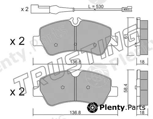 Trusting 1007.1 — Brake Pad Set, disc brake