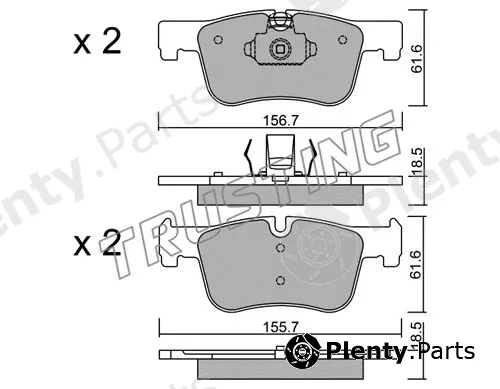 Trusting 976.0 — Brake Pad Set, disc brake