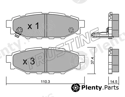Trusting 780.0 — Brake Pad Set, disc brake