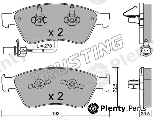 Trusting 678.0 — Brake Pad Set, disc brake