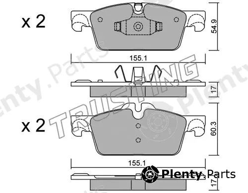Trusting 934.0 — Brake Pad Set, disc brake