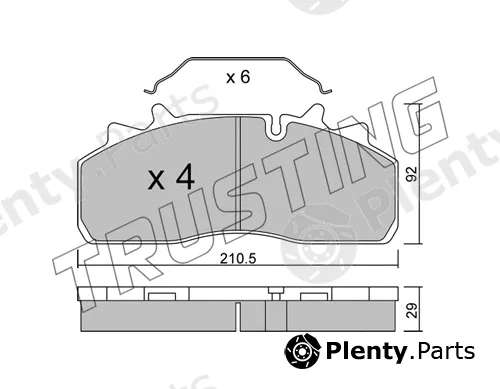 Trusting 947.0 — Brake Pad Set, disc brake