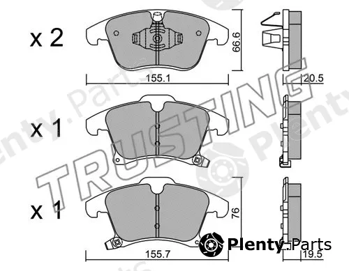 Trusting 1063.0 — Brake Pad Set, disc brake