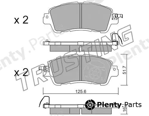 Trusting 1085.0 — Brake Pad Set, disc brake