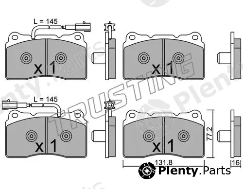 Trusting 297.6 — Brake Pad Set, disc brake