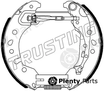 Trusting 6515 — Brake Shoe Set Kit premounted