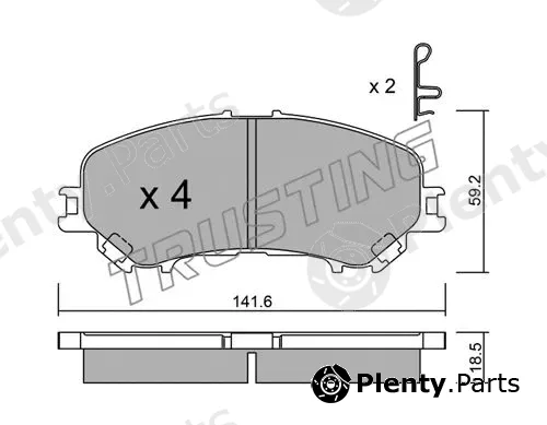 Trusting 1034.0 — Brake Pad Set, disc brake