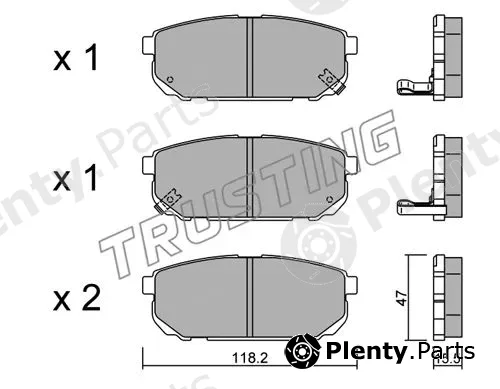 Trusting 532.0 — Brake Pad Set, disc brake