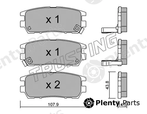 Trusting 154.0 — Brake Pad Set, disc brake
