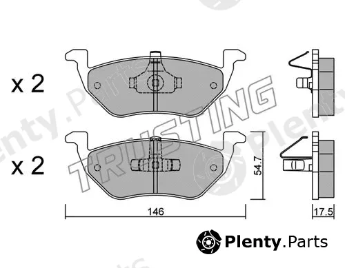 Trusting 924.0 — Brake Pad Set, disc brake