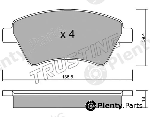 Trusting 560.0 — Brake Pad Set, disc brake