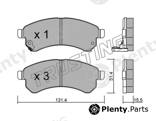 Trusting 946.0 — Brake Pad Set, disc brake