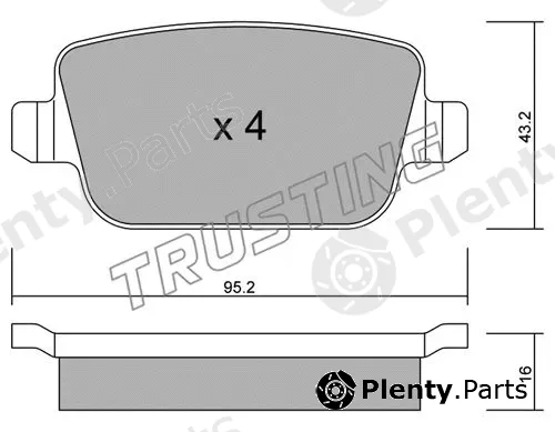 Trusting 796.0 — Brake Pad Set, disc brake