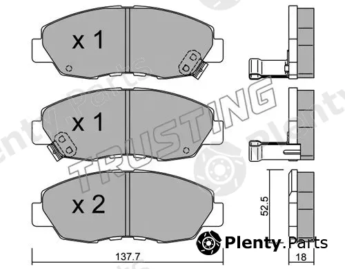 Trusting 393.0 — Brake Pad Set, disc brake