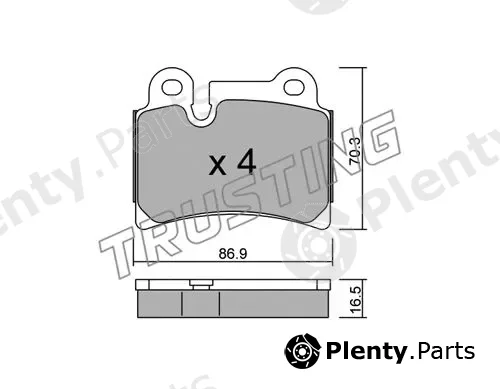 Trusting 676.0 — Brake Pad Set, disc brake
