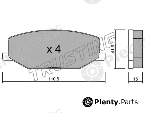 Trusting 099.0 — Brake Pad Set, disc brake