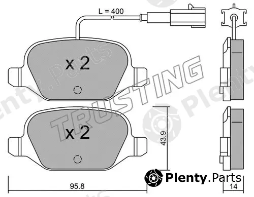 Trusting 333.3 — Brake Pad Set, disc brake