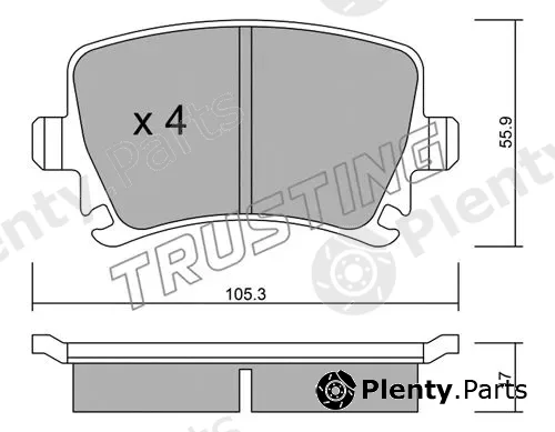 Trusting 569.0 — Brake Pad Set, disc brake