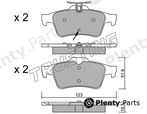 Trusting 346.2 — Brake Pad Set, disc brake