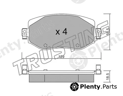 Trusting 1110.0 — Brake Pad Set, disc brake