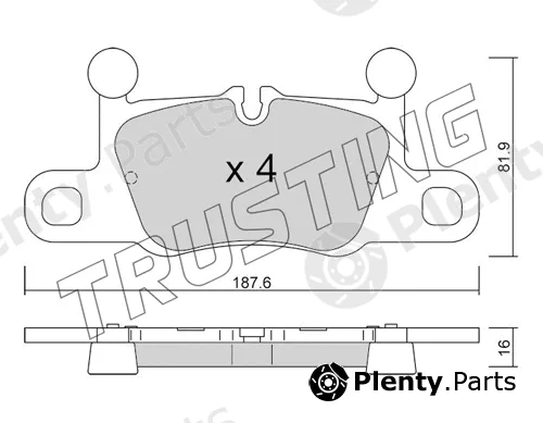 Trusting 1258.0 — Brake Pad Set, disc brake