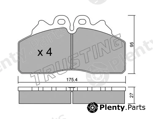 Trusting 867.0 — Brake Pad Set, disc brake