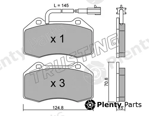 Trusting 667.1 — Brake Pad Set, disc brake