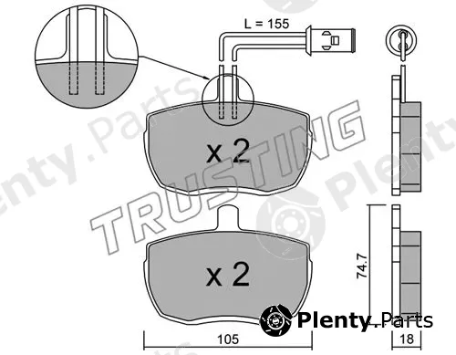 Trusting 018.1 — Brake Pad Set, disc brake