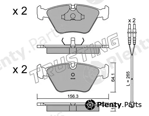 Trusting 124.2W — Brake Pad Set, disc brake
