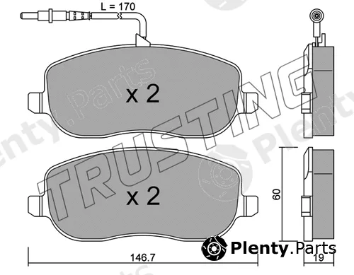 Trusting 546.0 — Brake Pad Set, disc brake