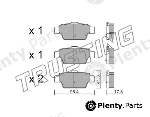 Trusting 1144.0 — Brake Pad Set, disc brake