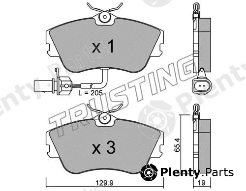 Trusting 167.1 — Brake Pad Set, disc brake