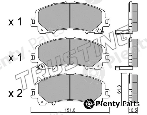 Trusting 1082.0 — Brake Pad Set, disc brake