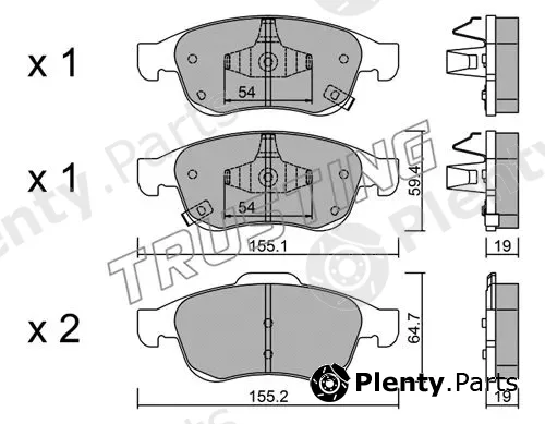 Trusting 833.2 — Brake Pad Set, disc brake