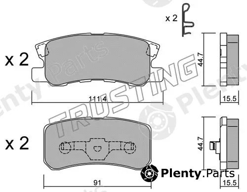 Trusting 415.0 — Brake Pad Set, disc brake