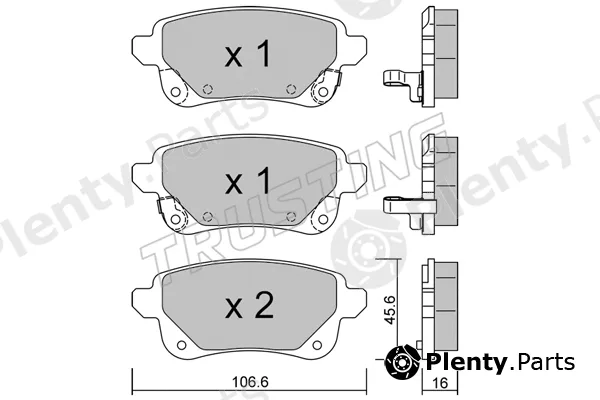 Trusting 1112.1 — Brake Pad Set, disc brake