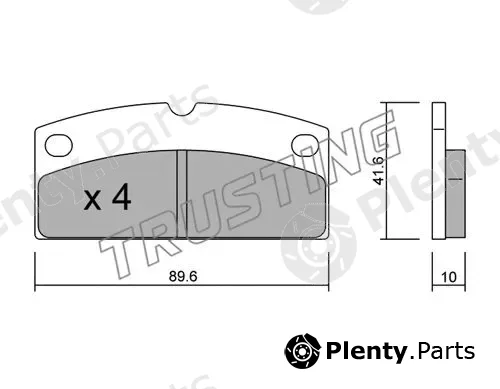 Trusting 783.0 — Brake Pad Set, disc brake