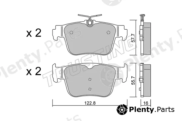 Trusting 1317.0 — Brake Pad Set, disc brake