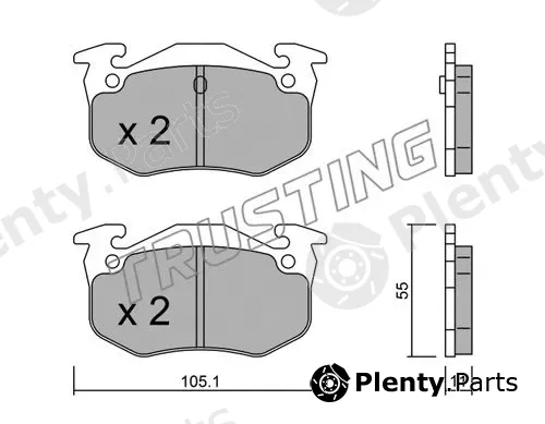 Trusting 040.0 — Brake Pad Set, disc brake