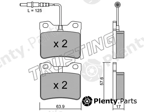 Trusting 199.0 — Brake Pad Set, disc brake