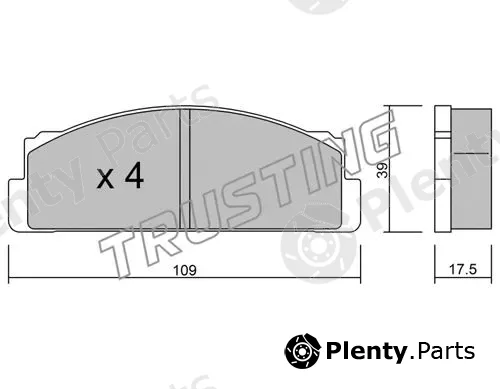 Trusting 001.0 — Brake Pad Set, disc brake