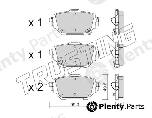 Trusting 1236.0 — Brake Pad Set, disc brake