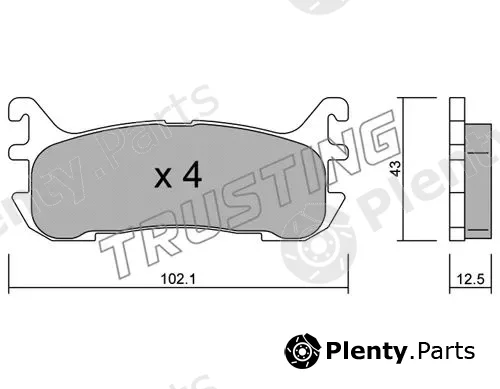 Trusting 408.0 — Brake Pad Set, disc brake