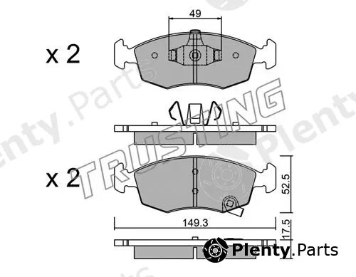 Trusting 283.5 — Brake Pad Set, disc brake