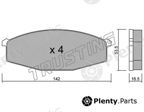 Trusting 112.0 — Brake Pad Set, disc brake